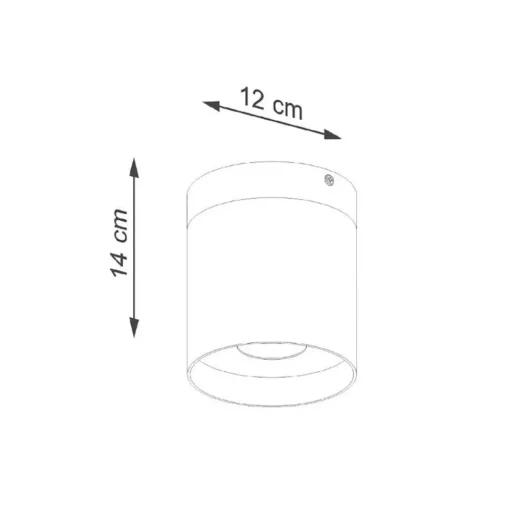 Plafondspot Rif, wit, Ø 12 cm, hout, aluminium