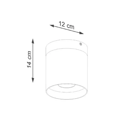 Plafondspot Rif, zwart, Ø 12 cm, hout, aluminium