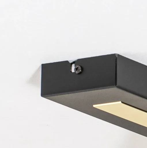 Plafondspot Rodez, zwart/goud, lengte 30 cm, staal