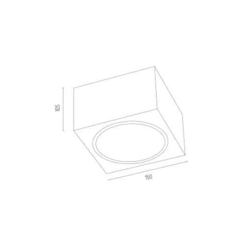 Plafondspot Ronda, 1-lamp, wit