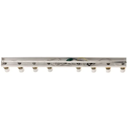 Plafondspot Rondo wit/goud 8-lamps