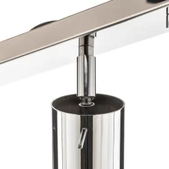 Plafondspot Round, chroom, 6-lamps lineair