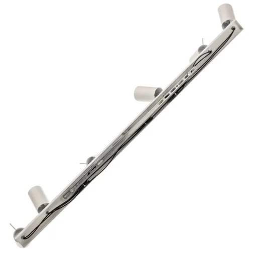 Plafondspot Round, wit, 6-lamps lineair