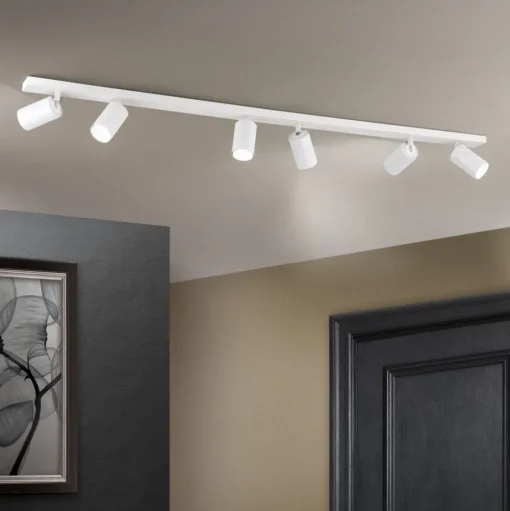 Plafondspot Sean 6-lamps, wit