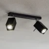 Plafondspot Square, zwart, 2-lamps