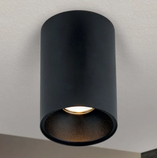 Plafondspot Starlight, rond, zwart