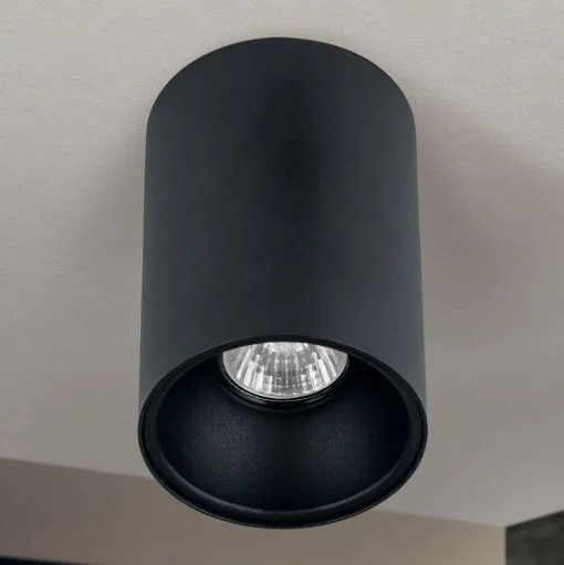Plafondspot Starlight, rond, zwart