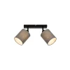 Plafondspot Stofa met sterdecoratie, grijs 2-lamps