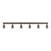 Plafondspot Top, verstelbaar, bruin, 6-lamps lineair