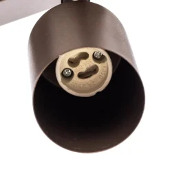 Plafondspot Top, verstelbaar, bruin, 2-lamps lineair