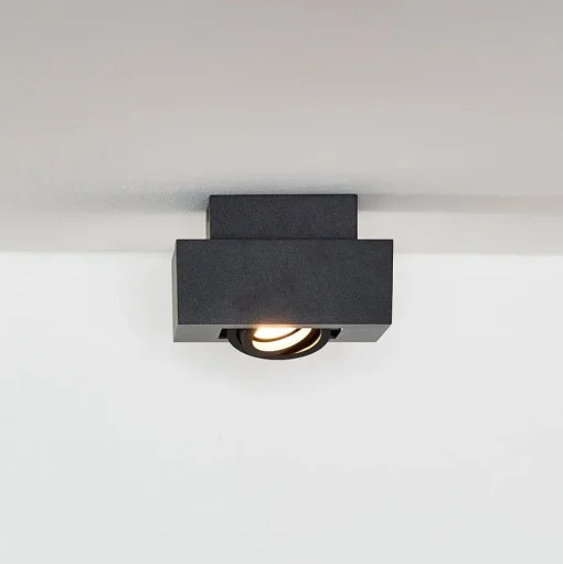 Plafondspot Xirax, 1-lamp, zwart