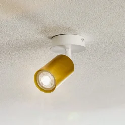 Plafondspot Zen 1-lamp in wit/goud
