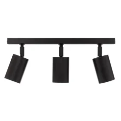 Plafondspot Zoom, 3-lamps, zwart