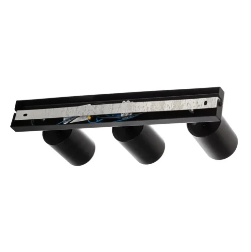 Plafondspot Zoom, 3-lamps, zwart