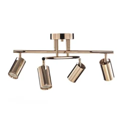 Plafondspots, goud, 4-lamps
