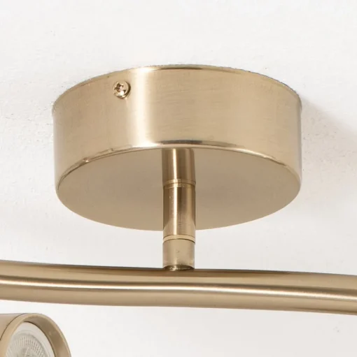 Plafondspots, messing antiek, 2-lamps