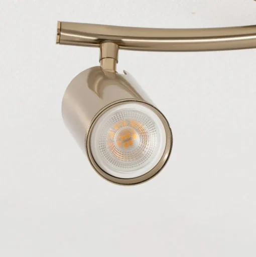 Plafondspots, messing antiek, 2-lamps