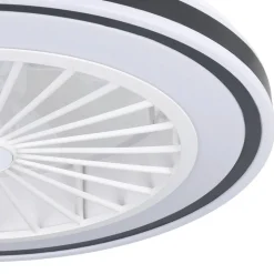 Plafondventilator Almeria LED CCT, wit/zwart