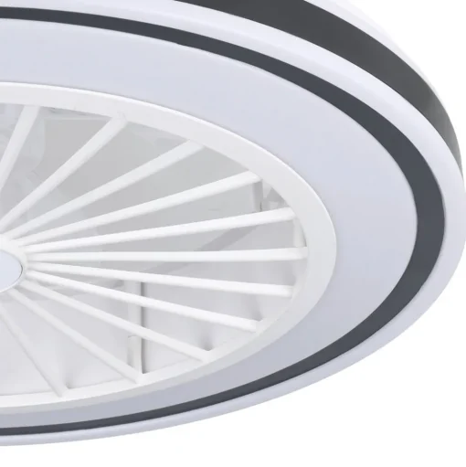 Plafondventilator Almeria LED CCT, wit/zwart