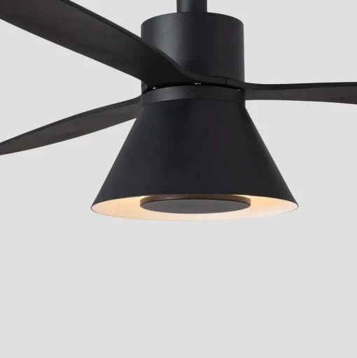Plafondventilator Amelia Cone, LED lamp, zwart
