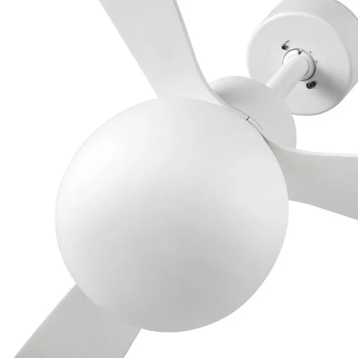 Plafondventilator Amelia Ball, LED lamp, wit
