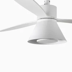 Plafondventilator Amelia Cone met LED lamp, wit