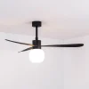 Plafondventilator Amelia Ball LED lamp zwart