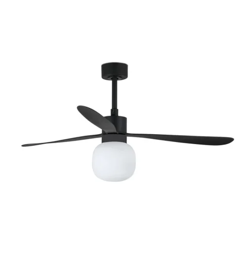 Plafondventilator Amelia Ball LED lamp zwart