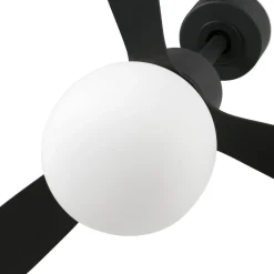 Plafondventilator Amelia Ball LED lamp zwart