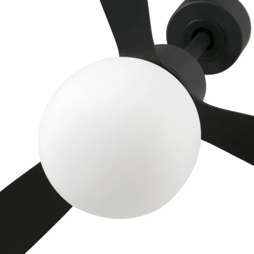 Plafondventilator Amelia Ball LED lamp zwart