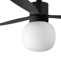 Plafondventilator Amelia Ball LED lamp zwart
