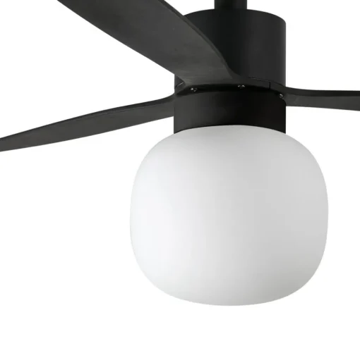 Plafondventilator Amelia Ball LED lamp zwart