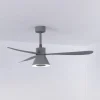 Plafondventilator Amelia Cone, LED lamp, grijs