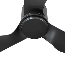 Plafondventilator Aulo, zwart, DC, stil, Ø 123 cm