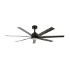 Plafondventilator Beacon met verlichting Atlanta, zwart, stil