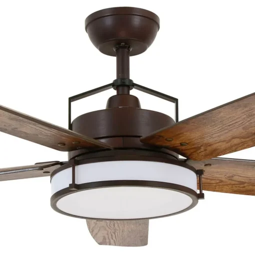 Plafondventilator Beacon met licht Louisville, brons, stil