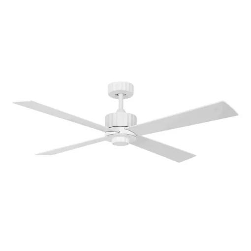 Plafondventilator Beacon met licht Newport, wit/eiken, stil