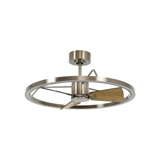 Plafondventilator Cessna, nikkel/eiken, DC, stil