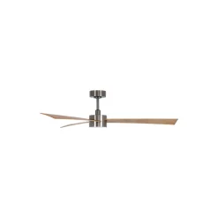 Plafondventilator Climate IV nikkel/teak stil