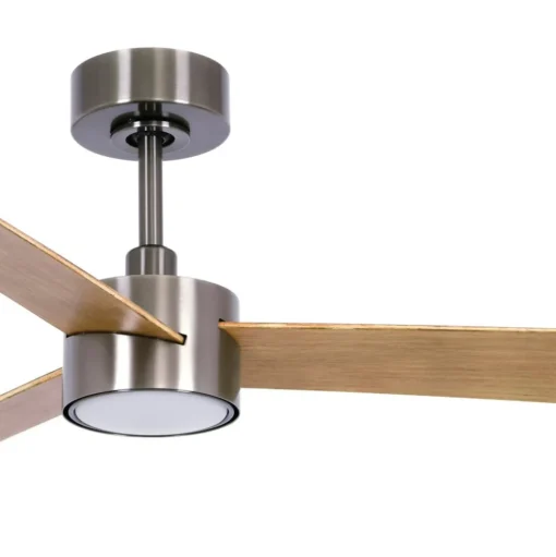 Plafondventilator Climate IV nikkel/teak stil