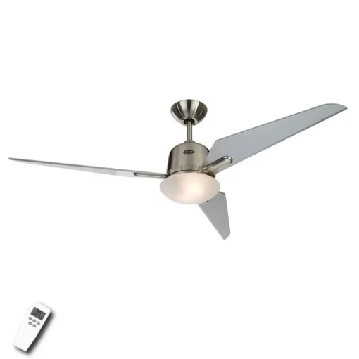 Plafondventilator Eco Aviatos, zilver, 132 cm