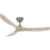 Plafondventilator Eco Genuino 152chroom/hout licht