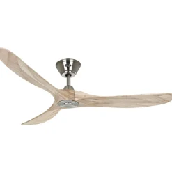 Plafondventilator Eco Genuino 152chroom/hout licht