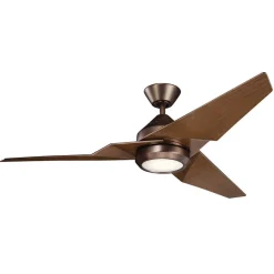 Plafondventilator Jade, brons, stil, Ø 152 cm, 60 W