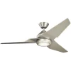 Plafondventilator Jade, zilver, stil, Ø 152 cm, 60 W