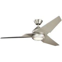 Plafondventilator Jade, zilver, stil, Ø 152 cm, 60 W