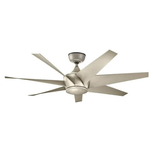 Plafondventilator Lehr2, IP44, antiek zilver, Ø 137 cm