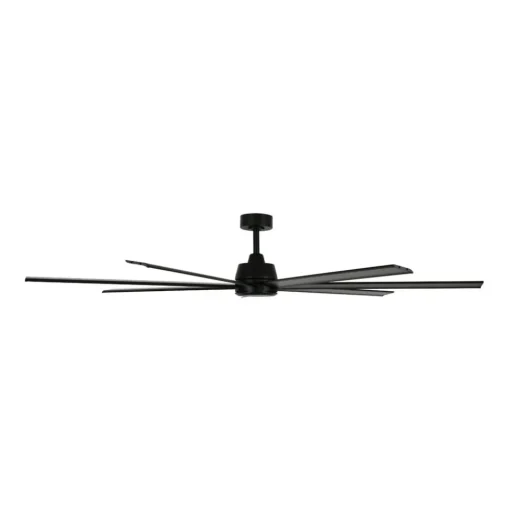 Plafondventilator met licht Atlanta zwart DC geruisloos