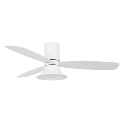 Plafondventilator met licht Flusso wit Ø 132 cm stil