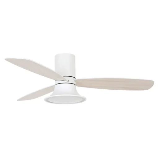 Plafondventilator met licht Flusso wit Ø 132 cm stil